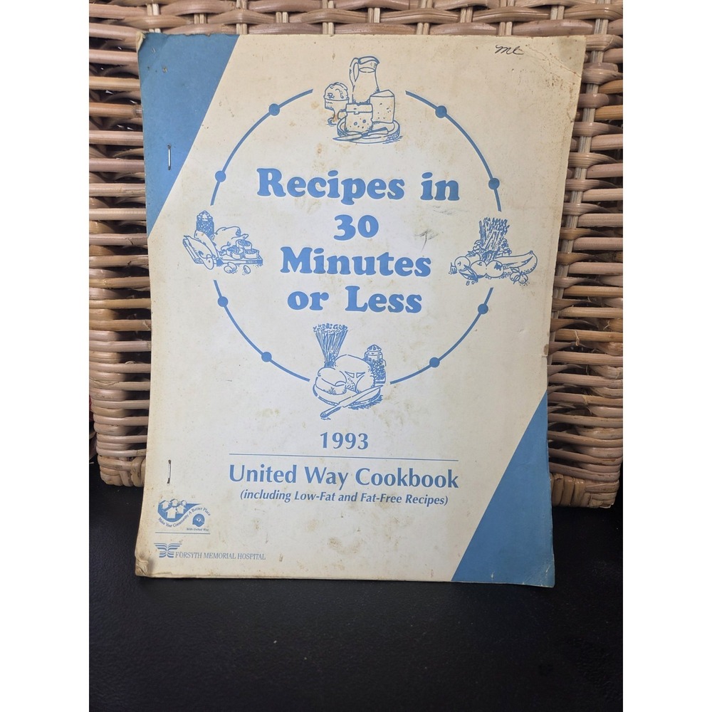 Forsyth Memorial Hospital United Way Cookbook 1993 Winston-Salem, NC Local